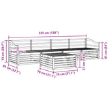 Outdoor Sofa Set 5 pcs Natural Solid Acacia Wood 3372994