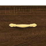 Shoe Cabinet Brown Oak 30x35x105 cm Engineered Wood 829659