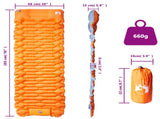 Self Inflating Camping Mattress with Pillow 1-Person Orange 4007104
