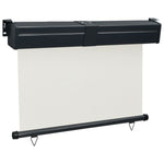 ZNTS Balcony Side Awning 125x250 cm Cream 48419