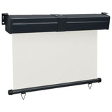ZNTS Balcony Side Awning 125x250 cm Cream 48419