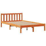 Bookcase Bed without Mattress Wax Brown 135x190 cm Double Solid Wood Pine 3321756