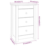 Bedside Cabinets 2 pcs 40x35x61.5 cm Solid Wood Pine 813700