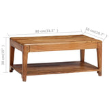 Coffee Table Solid Wood 88x50x38 cm 244956