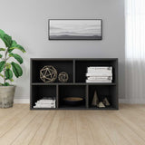 Book Cabinet/Sideboard Black 50x25x80 cm Engineered Wood 800163