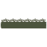 Lawn Edgings 10 pcs Olive Green 103 x 0.05 x 22 cm Steel 874816