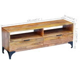 TV Stand Mango Wood 120x35x45 cm 243340