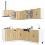 ZNTS 11 Piece Kitchen Cabinet Set Kalmar Sonoma Oak Engineered Wood 3314884