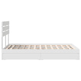 Storage Bed with Headboard White 120 x 200 cm Engineered Wood 3411579