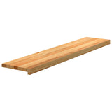 Stair Treads 8 pcs Light Brown 120x30x2 cm Solid Wood Oak 3282976