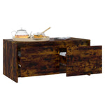 Coffee Table Smoked Oak 90x50x41.5 cm Engineered Wood 813029