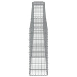 Arched Gabion Baskets 10 pcs 400x30x80/100 cm Galvanised Iron 3146861