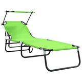 Folding Sun Lounger Folding 2 pcs Green 190 x 57 x 81 cm Oxford 42003138