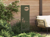 Garden Privacy Screen Olive green 32 x 140 cm Cold-rolled steel 876248
