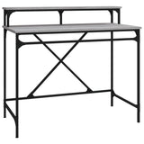 Desk Grey Sonoma 100x50x90 cm Engineered Wood and Iron 826702