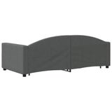 Daybed with Trundle without Mattress Dark Grey 90x190 cm Single 3197258