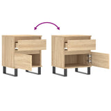 Bedside Cabinets 2 pcs Sonoma Oak 40x35x50 cm Engineered Wood 830691