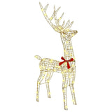 Reindeer Pull Sleigh 200 LEDs Warm white 70 x 26 x 129 cm PET 42019080