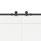 Sliding Door Hardware Kit 305 cm Steel Black 3295783