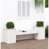 Planter Bench White 184.5x39.5x56.5 cm Solid Wood Pine 825171