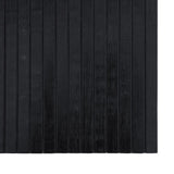 Rug Rectangular Black 100x400 cm Bamboo 376816