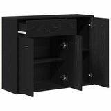 Sideboard Black Oak 88x30x70 cm Engineered Wood 862445