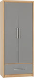 ZNTS Seville 2 Door 1 Drawer Wardrobe 100-101-072