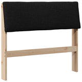 Upholstered Headboard Black 90 cm Solid Pine Wood 879141