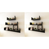 Wall Shelves 6 pcs Black 275989
