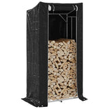 Firewood Rack with Rain Cover 100x60x200 cm Galvanised Steel 4104949