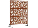Privacy Screen Grey 100 x 50 x 180 cm Weathering Steel 868562