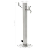 Garden Water Column Stainless Steel Square 65 cm 45454
