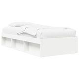 Bed Frame with Storage White 80 x 200 cm Engineered Wood 3429517