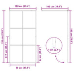 Walk-in Shower Wall with Clear ESG Glass 100x195 cm Black 151025