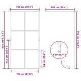 Walk-in Shower Wall with Clear ESG Glass 100x195 cm Black 151025