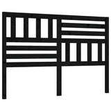 Bed Headboard Black 146x4x100 cm Solid Wood Pine 814148