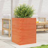 Garden Planter Wax Brown 50x50x68.5 cm Solid Wood Pine 3282466
