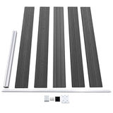 Fence Panel Set WPC 526x105 cm Black 3070448