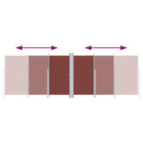Retractable Side Awning Brown 220x600 cm 318015