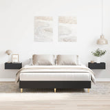 Bed Frame No Mattress Black 140x200 cm Engineered Wood 3328718