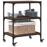 ZNTS Kitchen Trolley Brown Oak 60x41x76 cm Engineered Wood 842305