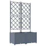 Garden Planter 2 pcs LiGht Grey 80 x 40 x 143 cm PP 42002884