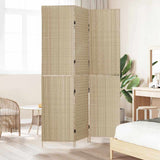 Room Divider Folding Manual Beige 146 x 200 cm Poly Rattan 42003678
