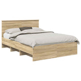 Bed Frame Sonoma Oak 160 x 200 cm Engineered Wood 3408832