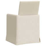 Dining Chairs with Wheels 2 pcs Beige 57 x 67 x 95 cm Linen 42017900