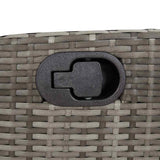 5 Piece Garden Dining Set with Cushions Grey Poly Rattan 3212441