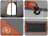 Tipi Tent Water-Resistant 3-Person Grey and Orange 42042208