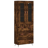 Highboard Smoked Oak 69,5x34x180 cm Engineered Wood 3198382