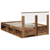 Bed Frame with Headboard Old Wood 120 x 190 cm Engineered wood 3407902