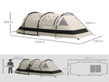 Four Man, Two Room Blackout Tent, with Accessories - Khaki T3398P349034